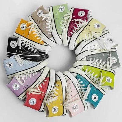 Women Canvas Sneakers Casual Flat Lace Up High Top White Shoes Unisex Vulcanized Shoes Woman Couple Shoes