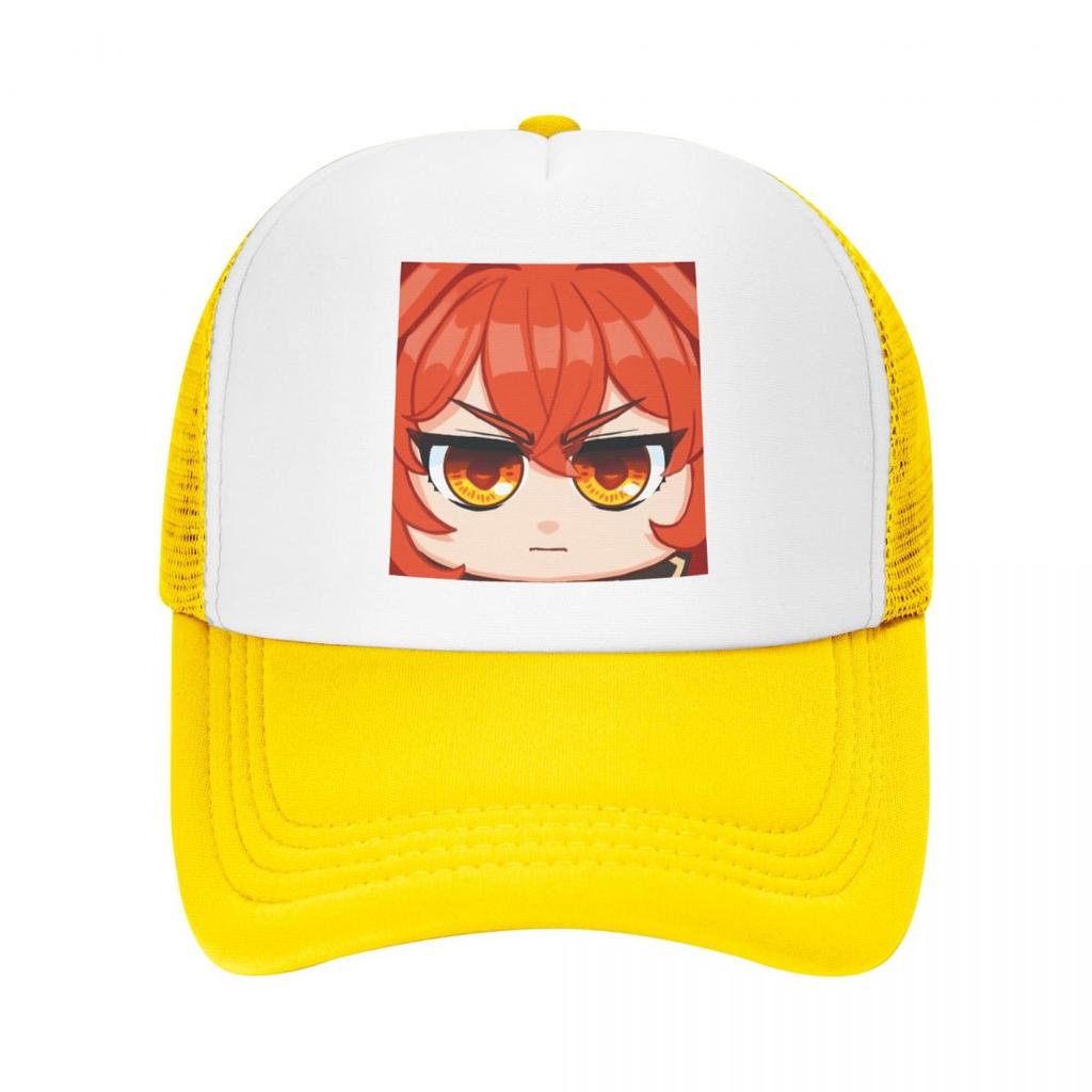 Personalized Diluc Genshin Impact Baseball Cap for Unisex WoUnisex Adjustable Anime Game Trucker Hat Outdoor Snapback Caps Summer Hats