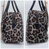 ANYA HINDMARCH Carker Unborn Calf Leopard Print Handbag Boston Bag Leather Grey Brand Tassel A4 Capacity Women's Logo Plate