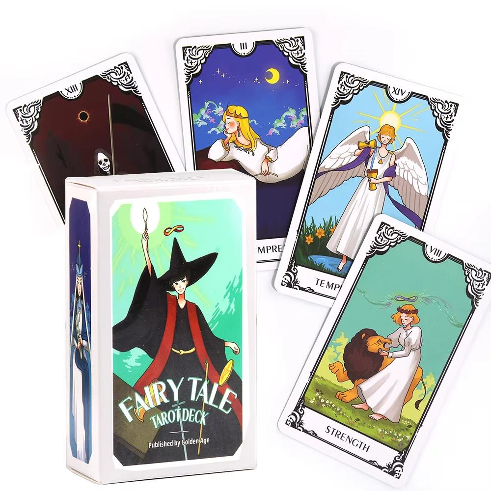 Tarocchi Fiabeschi per Principianti Set con Libretto 78 Carte 6 Carte di Corte Extra di Animali Carini Gioco di Carte