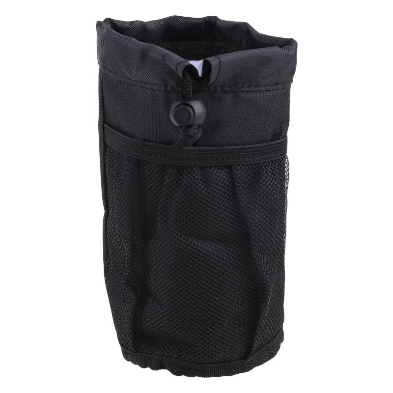 

Collapsible Bike Camp Cup Drink Holder with Mesh Pockets and Sticky Strapst Adjustable Cup Holder Bag for Mountain Bike 1