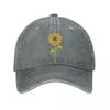 Paraprofessional Sunflower Strong Kind Caring Patient Supportive Devoted Washed Baseball Cap Outdoor For Womens Unisex FeUnisex
