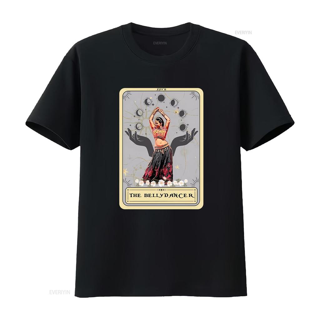 The Bellydancer Tarot Card T Shirt Belly Dance for Dancer vintage Washed Casual Top For Everyday Wear Breathable graphic homme