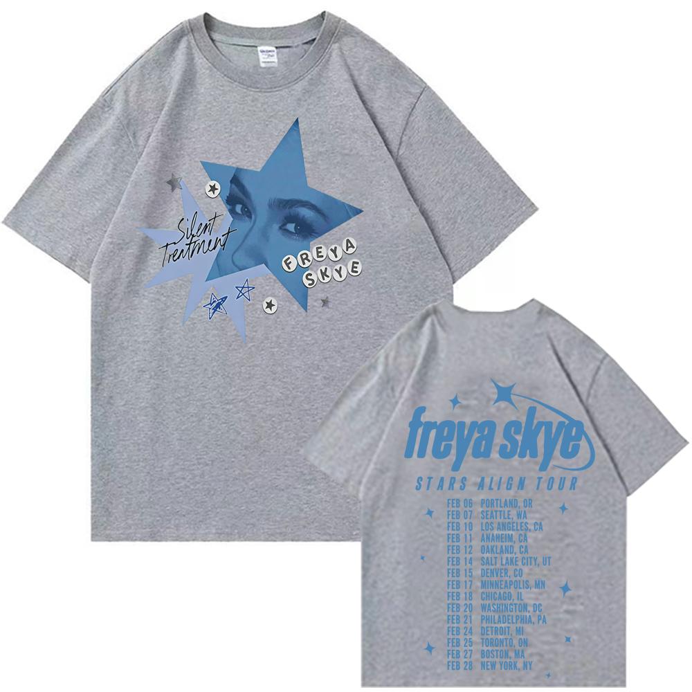 FreyaSkye Stars Align Tour 2026 Tshirt Man Woman Harajuku Short Sleeve Oneck Casual Shirt Gift Pringsummer New Fashion Top