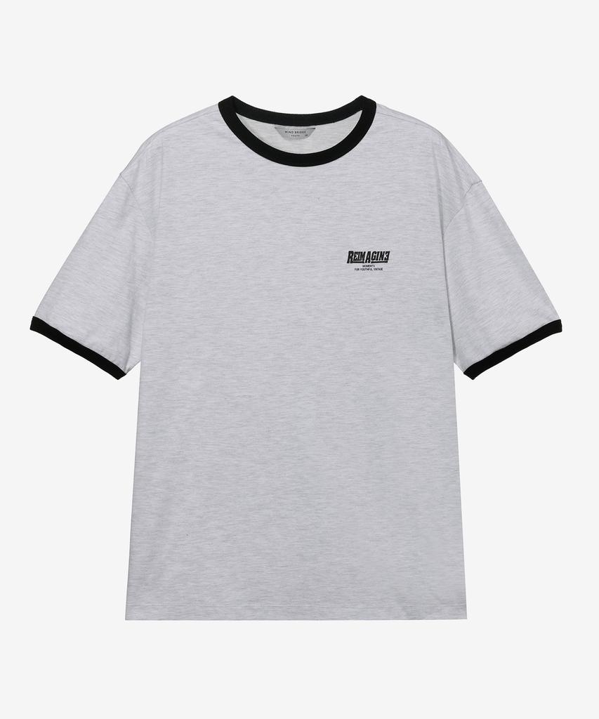 MINDBRIDGE [On] Graphic Oversized Ringer Short Sleeve T-Shirt - 2 Colors