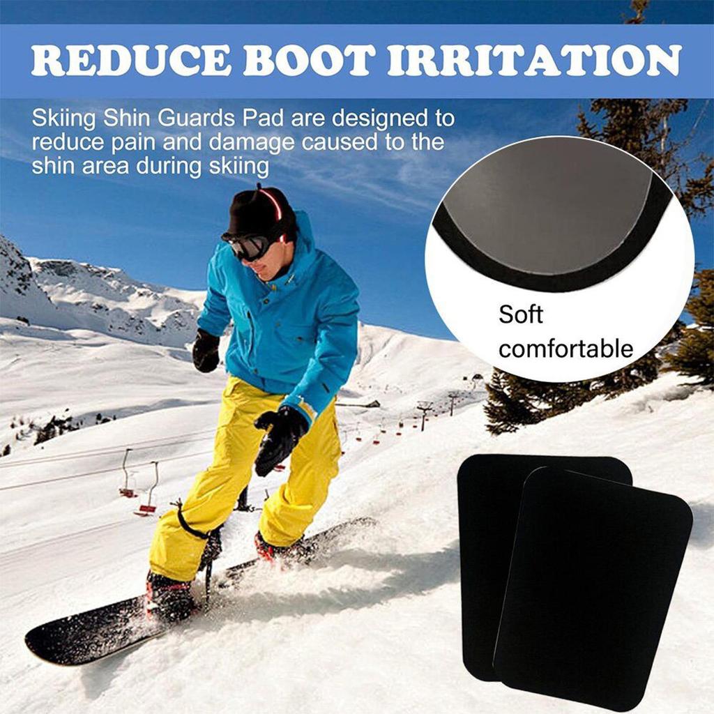 Snow Ski Shin Guards 4 Pieces Cuttable Leg Protector Snowboard Shin Protective Pad For Snowboarding Snowboarders Ski Enthusiasts