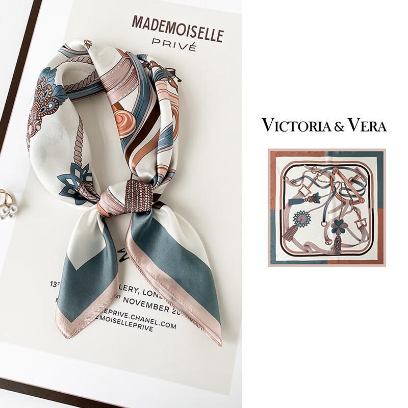 VICTORIA&VERA Printed Mulberry Silk Scarf V826ZS09
