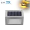 1-8PCS Solar Stainless Steel Step Light Waterproof Anti-corrosion and Environmental Protection Wall Light for Garden Fence Wall