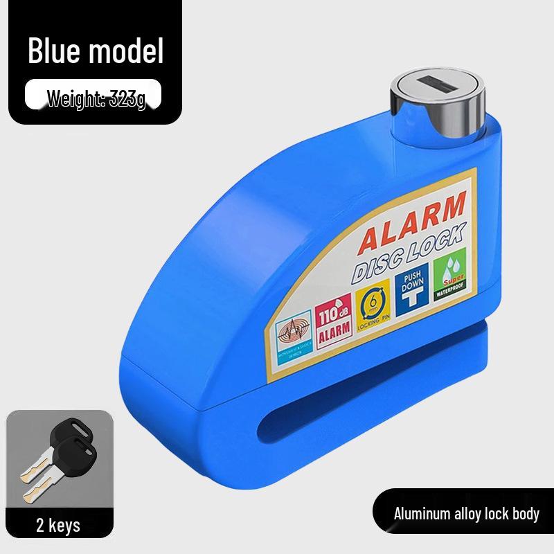 Blocca Disco Freno Antifurto Universale per Auto, Moto e Biciclette con Sistema di Allarme