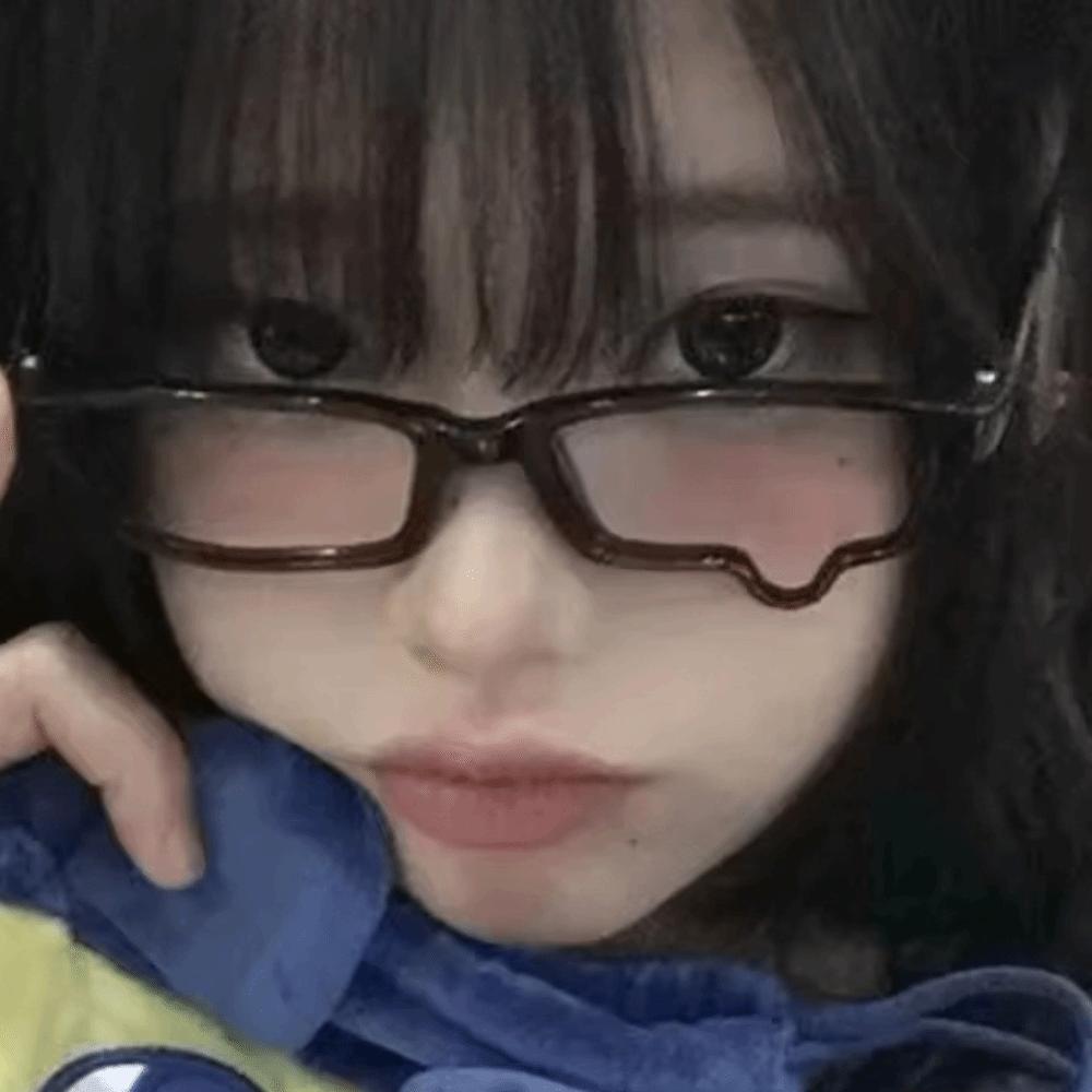 Full Rim Teardrop Eyeglass Frame Half Rim Cosplay Glasses Retro Anime Eyewear Frame Photo Prop