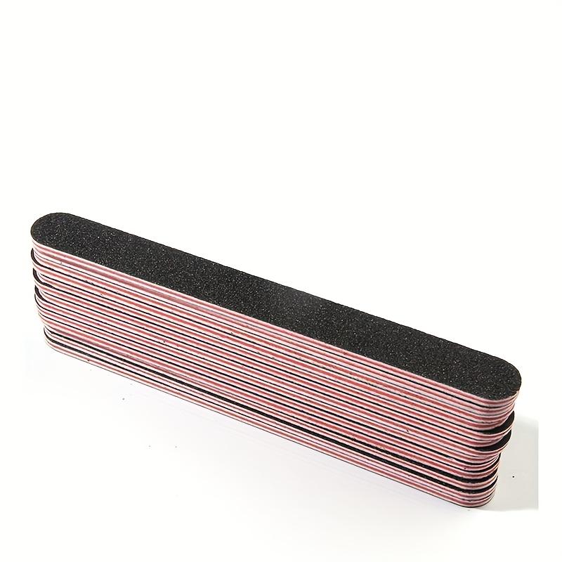 25pcs Professional Double Sided 100/180 Grit Nail Files Black Manicure Pedicure Tool and Nail Buffering Files Black Nail Files