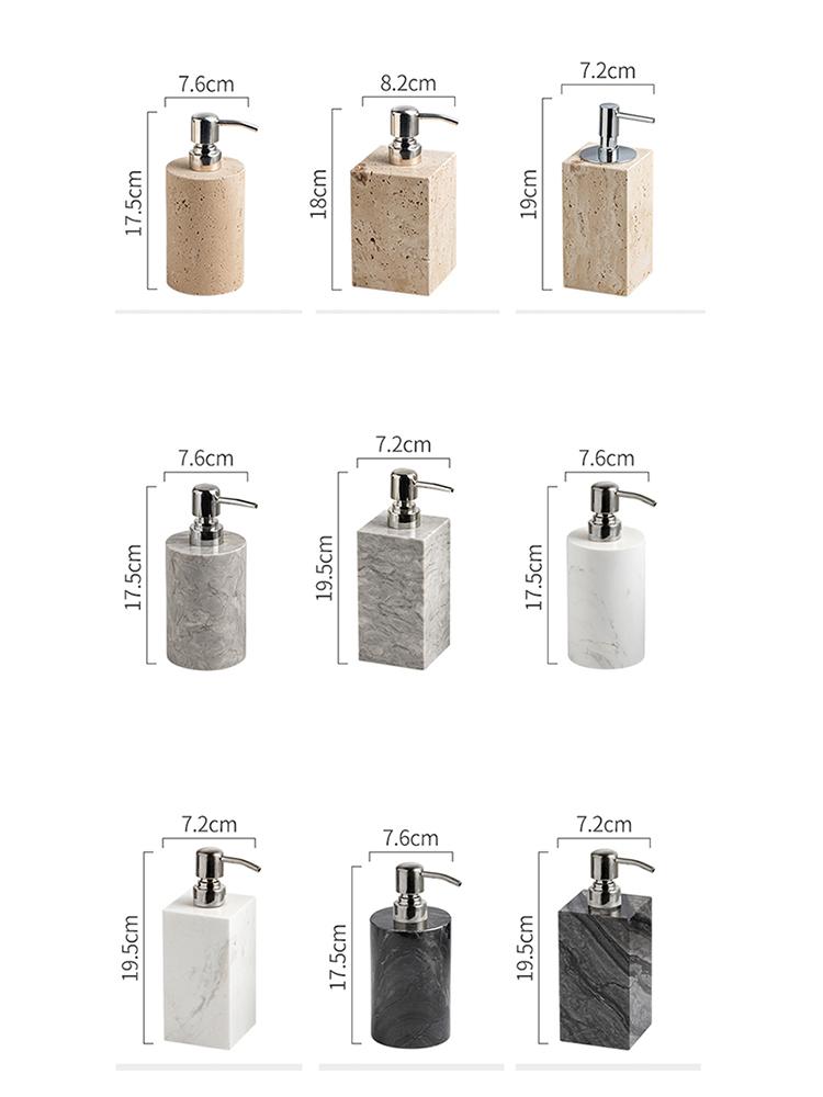 Marble Ceramic Lotion Bottle Bathroom Vanity Portable Soap Dispenser Aromatherapy Bottle Cotton Swab Box Bathroom Accessories