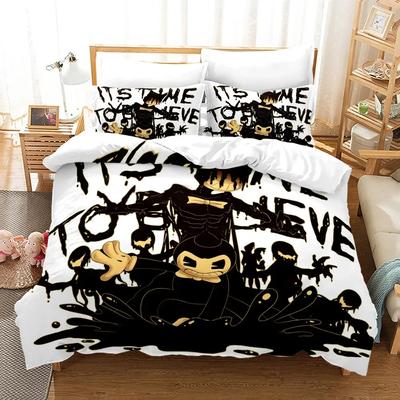 3D-gedrucktes Bendy N Ink Machine Bettwäscheset Kissenbezug Bettdeckenbezug Doppel Twin Full Queen King Erwachsene Kinder Bettwäsche Steppdeckenbezug