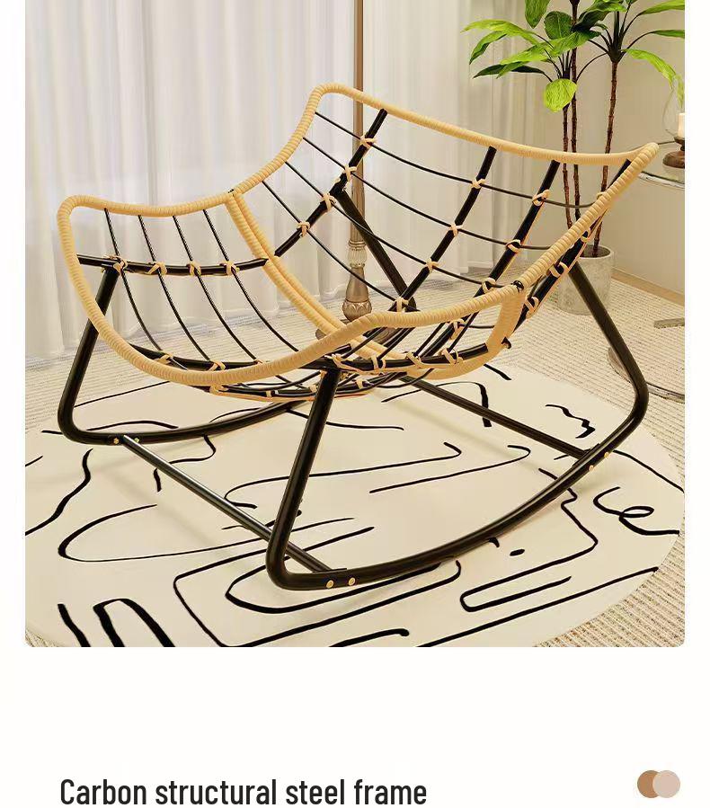 Rocking Recliner Chair: Balcony Leisure Chair, Lay-Flat Nest Chair, Lazy Sofa for Home