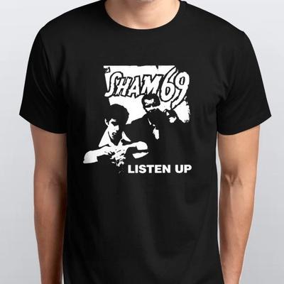 Men's and Women's T-shirts SHAM 69 English Punk Rock T-SHIRT Sizes S M L XL XXL 3 4 XL Colours Black