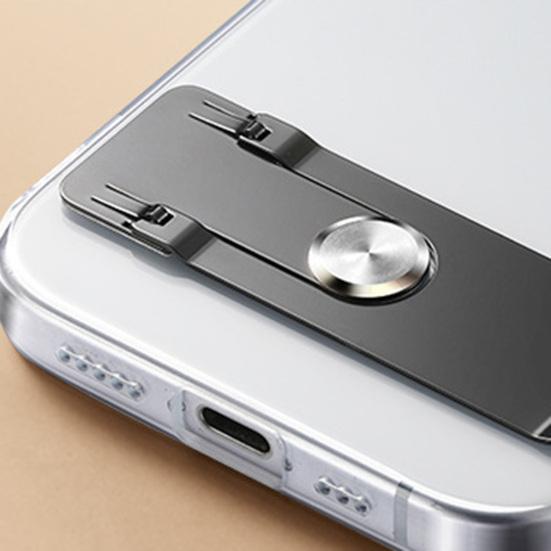 Mobile Phone Holder 360-degree Rotatable Metal Arm Adhesive Bracket Foldable Tablet Mount for Hands-Free Viewing