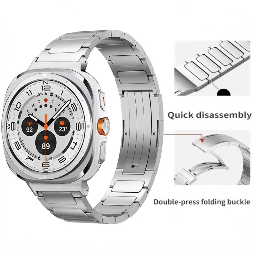 Titanium Alloy Strap For Samsung Galaxy Watch Ultra 47mm Metal Stainless steel Bracelet Watchband For Galaxy Watch 8 Ultra Belt