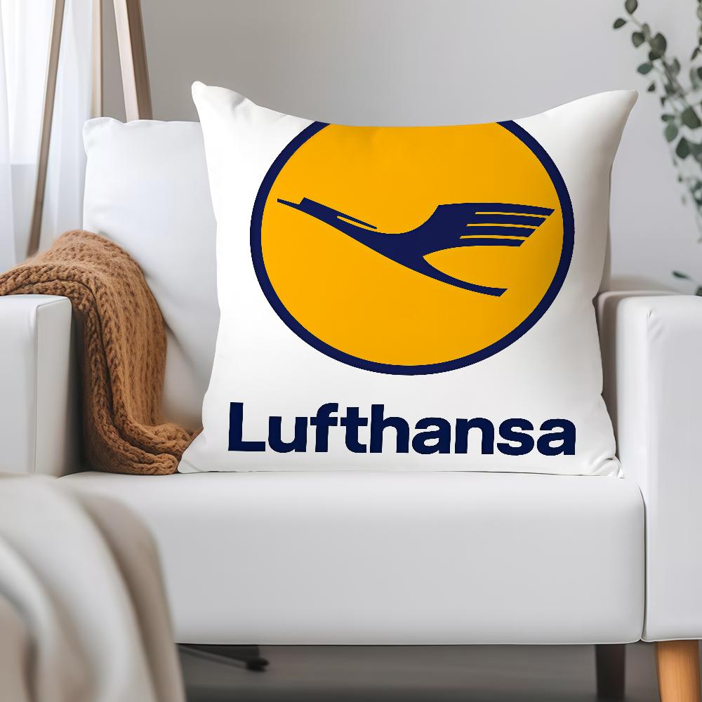Deutsche L-lufthansa German Pillow Case Applicable Space For Guest Rooms Interiors Cars Office House Decoration