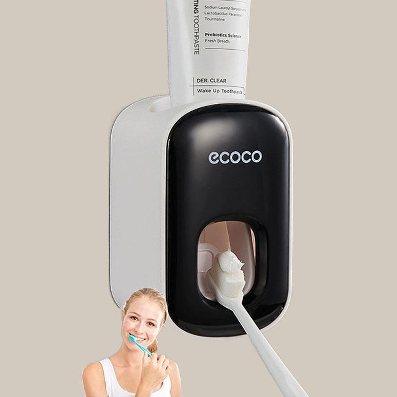 Wall-Mounted No-Punch Toothbrush and Toothpaste Holder with Transparent Mouthwash Cup Set