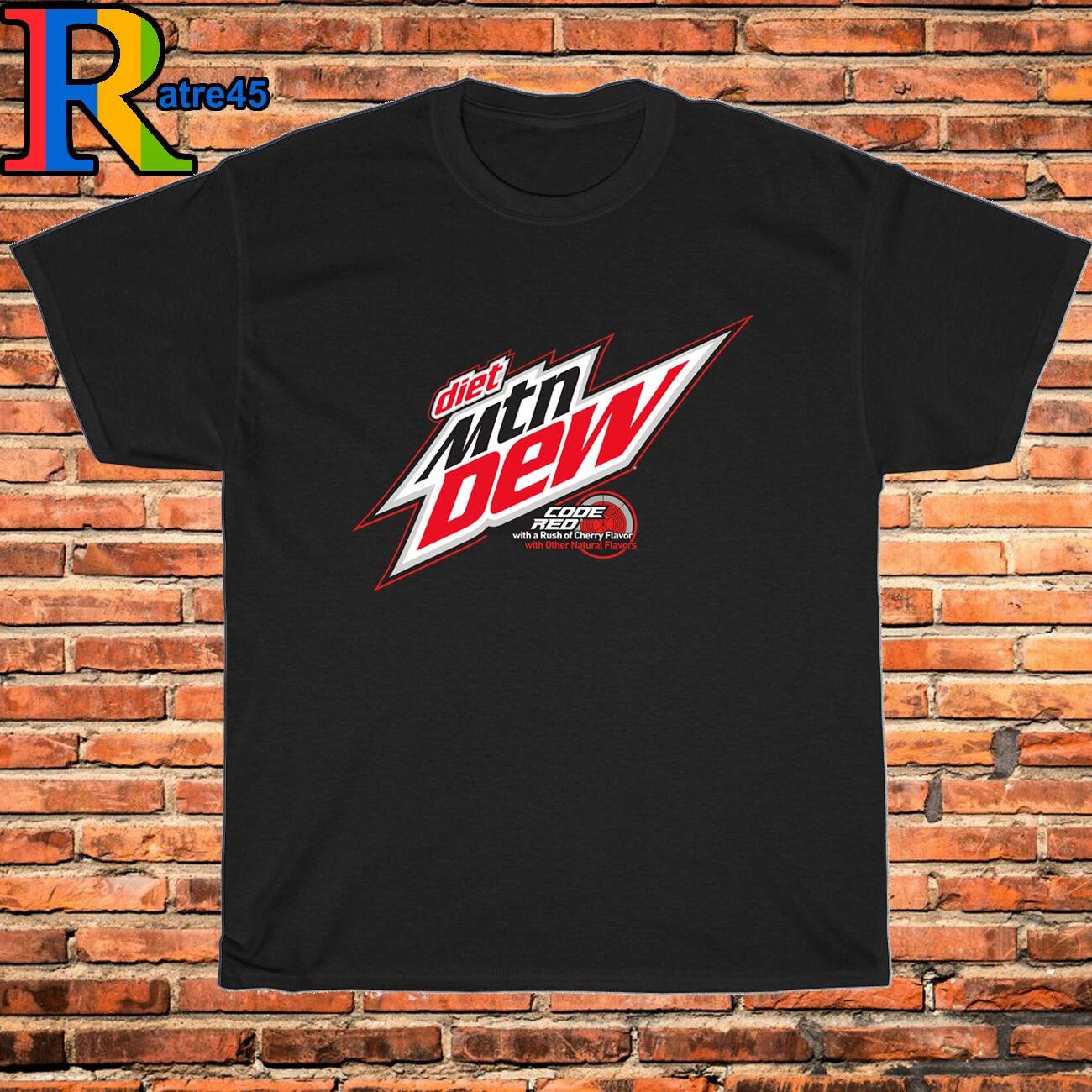 Men s and Women s T-shirts Mountain Dew Code Red Soda Drink XXXL