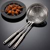 3 Sizes Round 304 Stainless Steel Strainer with Long Handle Kitchen Sieves Scoop Pot Oil Filter Colander  Cooking Tools