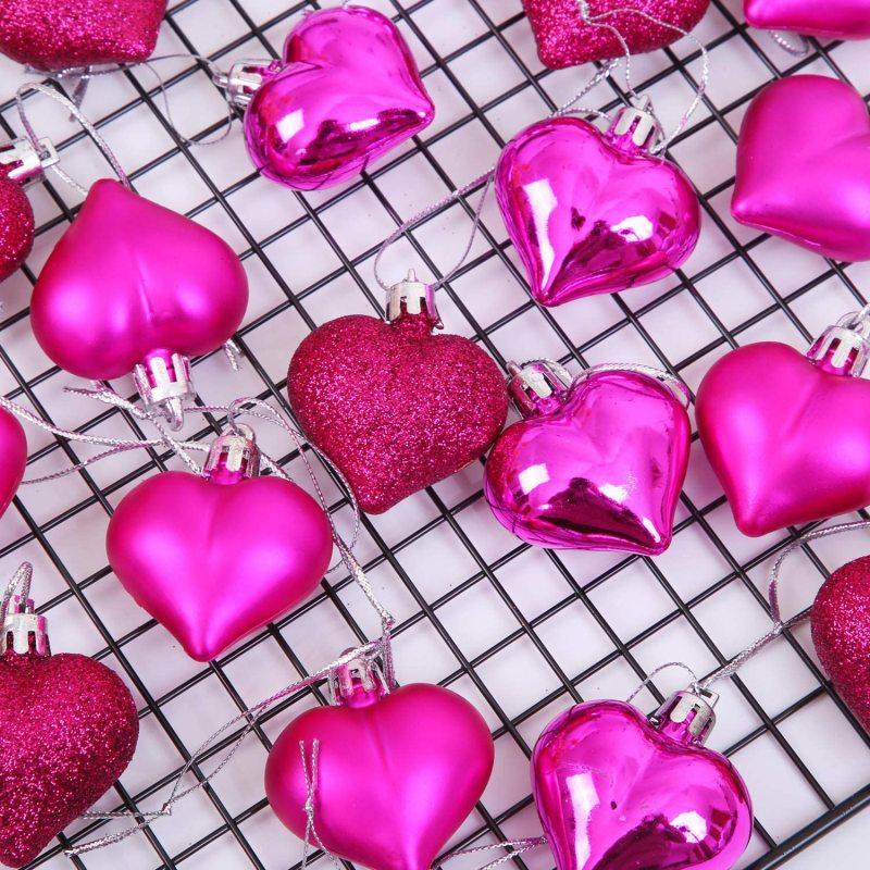 36 Stück Herzförmige Hängeanhänger Ornamente Valentinstagsdekorationen