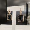 ARTRIA Square Cut Onyx E Earrings JTOERFR0028PKF