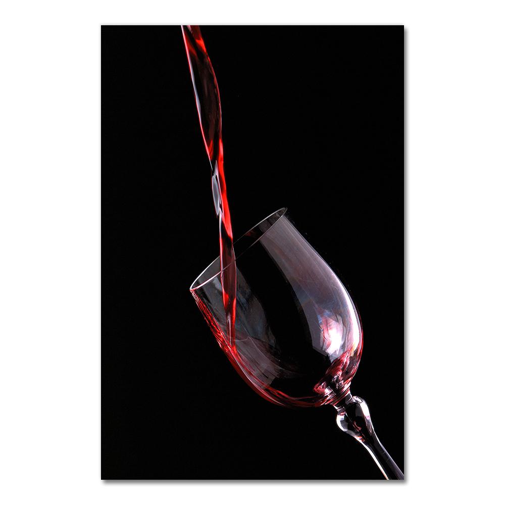 Red Wine Glass Oil Painting Prints Poster Modern Canvas Art Bar Restaurant Kitchen Wall Decoration Dinning Living Room Decor