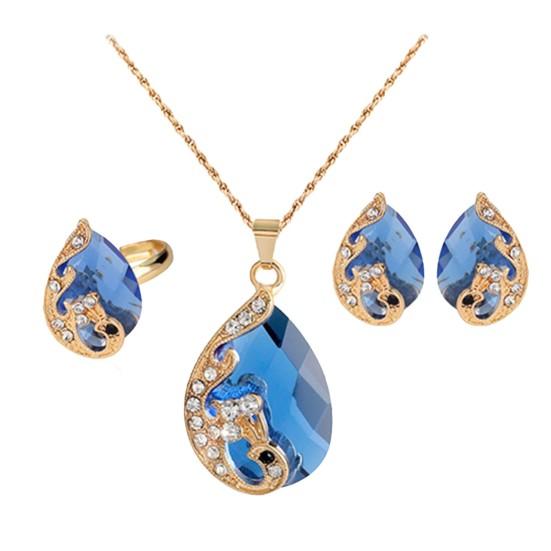 Smart Pendant Necklace Earrings Ring Party Wedding Jewelry Set
