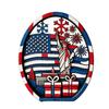 Patriotic 4th of July Table Centerpiece Wooden America Flag Lady Liberty Standing Sign for Independence Day Farmhouse Tiered Tray Decor
