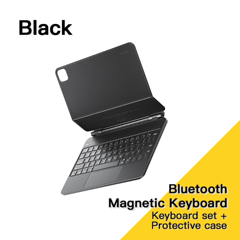 

Essager Mini Интеллектуальная Bluetooth-клавиатура с защитой от отпечатков пальцев Портативная RGB беспроводная клавиатура для iPad для планшетного компьютера IPad Pro 11 inch чёрный
