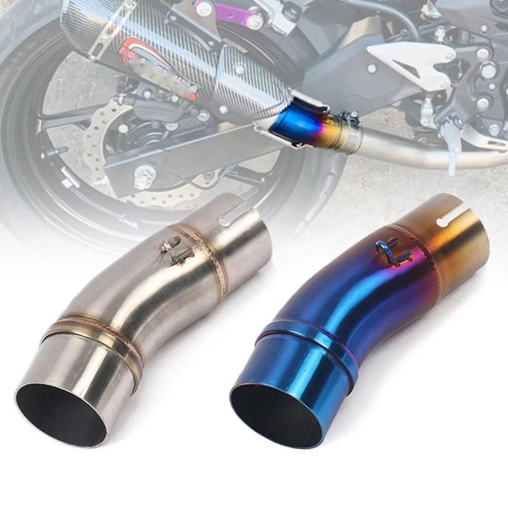 Motorcycle Exhaust Pipe Middle Link For Kawasaki Ninja 400 Z400 Z250 2017-2021 51mm Tubo De Escape Muffler System Accessories