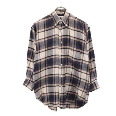 INDIVIDUALIZED SHIRTS Padrão Xadrez Manga 7 minutos Camisa de Botões Masculina Usada