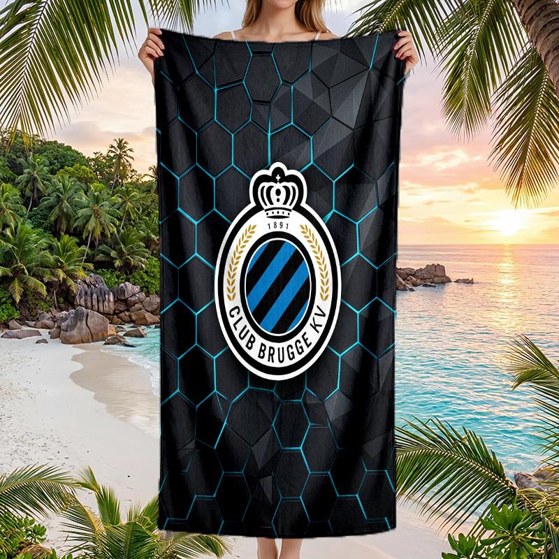 Club Brugge FC print Quick Dry Beach Towel Microfiber Absorbent Portable Travel Swimming Towel