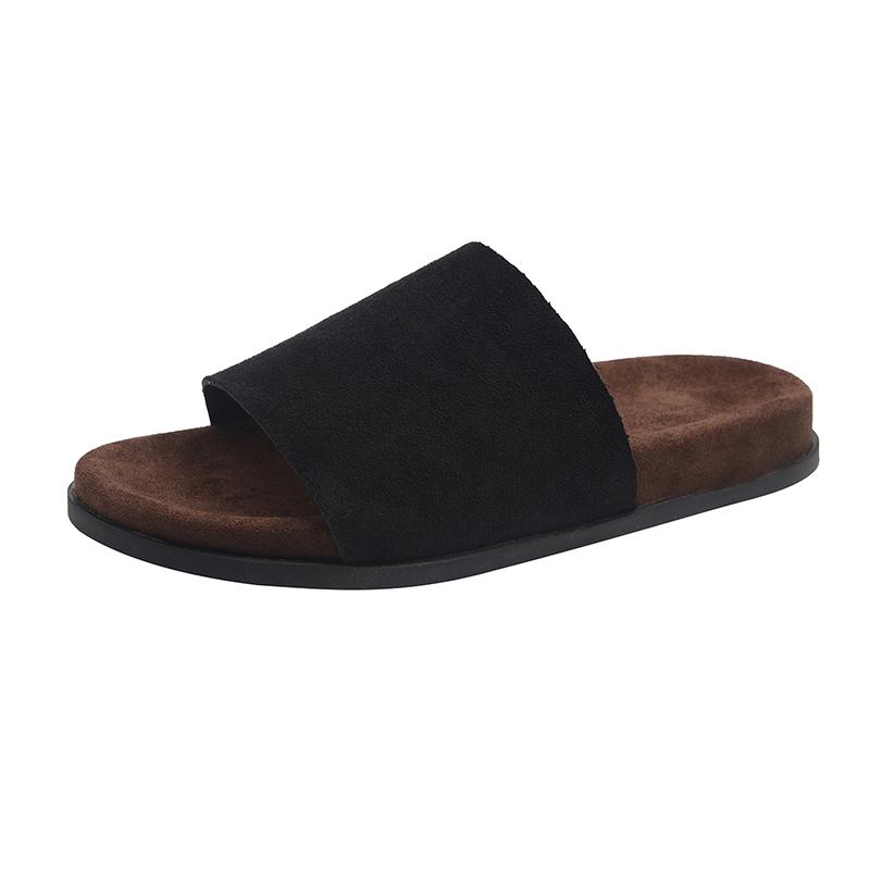 Fashion Suede Flats Women Slippers Comfort Soft 2025 New Summer Shoes Fashion Rome Flip Flops Classical Casual Sandals Walking Sandalias