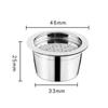 i Cafilas [YK01] Reusable Coffee Capsule Refillable Filter 304 Stainless Steel Cream Maker for Lavazza Blue Espresso Point Tchibo Cafissimo K Fee
