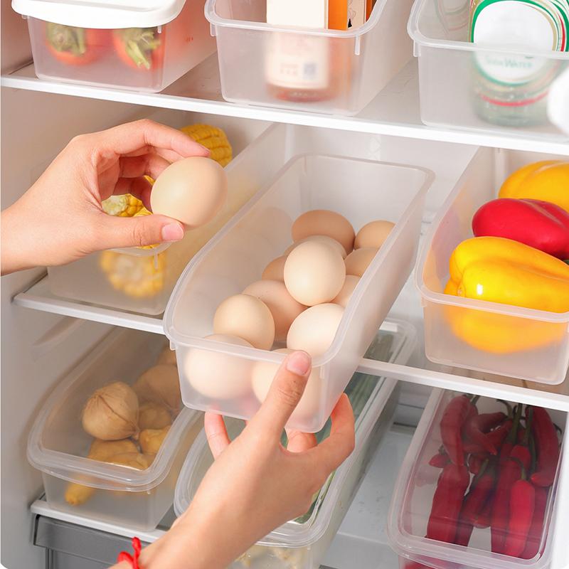 1pc Refrigerator Storage Box Fridge Sliding Bin Organizer Fresh Vegetable Fruit Box With Lid Container Kitchen Food Sealed Box