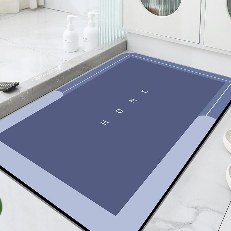 1pc of Diatom Mud Bathroom Floor Mat, Entry Water-absorbing Small Rug, Bathtub Foot Pad, Shower Room Door Mat, Hand-washable Mat