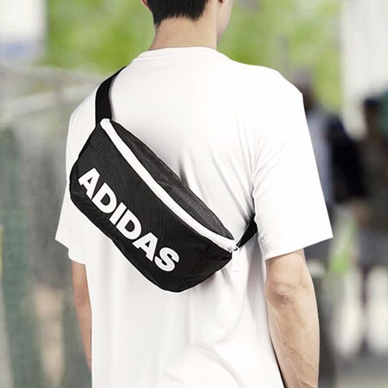 Adidas Polyester Crossbody Bags Fanny Pack Regular Unisex Black/White Logo Adidas DZ9238