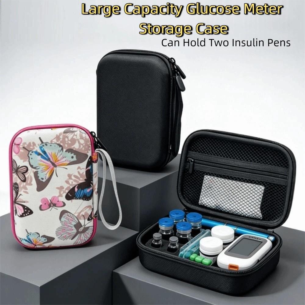 Large Capacity Glucose Meter Storage Box EVA Insulin Vial Protector Essential Oil Case  Travel
