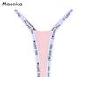 Taglia Europea Perizoma Senza Cuciture da Donna Sexy Sportivo Europeo e Americano Fitness Lettera Bikini Slip