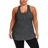 Plus Size Women's Fashion Casual Tank Top Irregular Cross Back Sleeveless Athletic Yoga Shirt Lightweight Stretchy Fabric Activewear