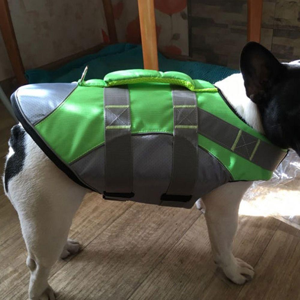 Reflective Dog Life Jacket Breathable Adjustable Dog Swimsuit Oxford Cloth Enhanced Buoyancy Pet Safety Vest Spring/Summer