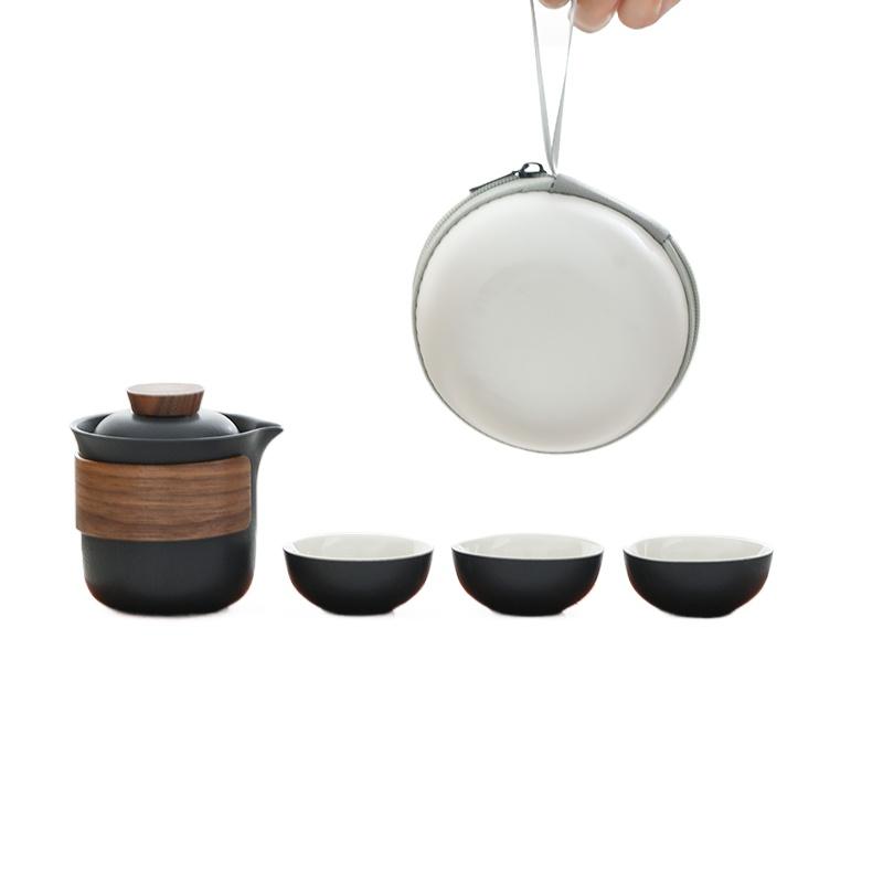 Portable Travel Tea Set 2025 New Outdoor One Person Drinking Quick Cup Tea Cup Kung Fu Brewing Teapot Carry On