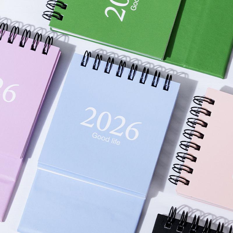 WTEMPO 2026 DIY Printed Calendars Home/Office/Classroom Desktop Decoration Multi Functional Memo Plan Schedule Self Discipline Check In Calendars