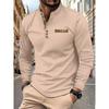 Fashionable Men's Sweatshirt: Casual, Sporty, Comfortable with Small Stand Collar Long-Sleeved Top