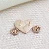 2Pcs/Set Broken Red Heart Brooches Cartoon Enamel Pins Metal  Custom Button Denim Jackets Badges Jewelry For Couple Friends Gift