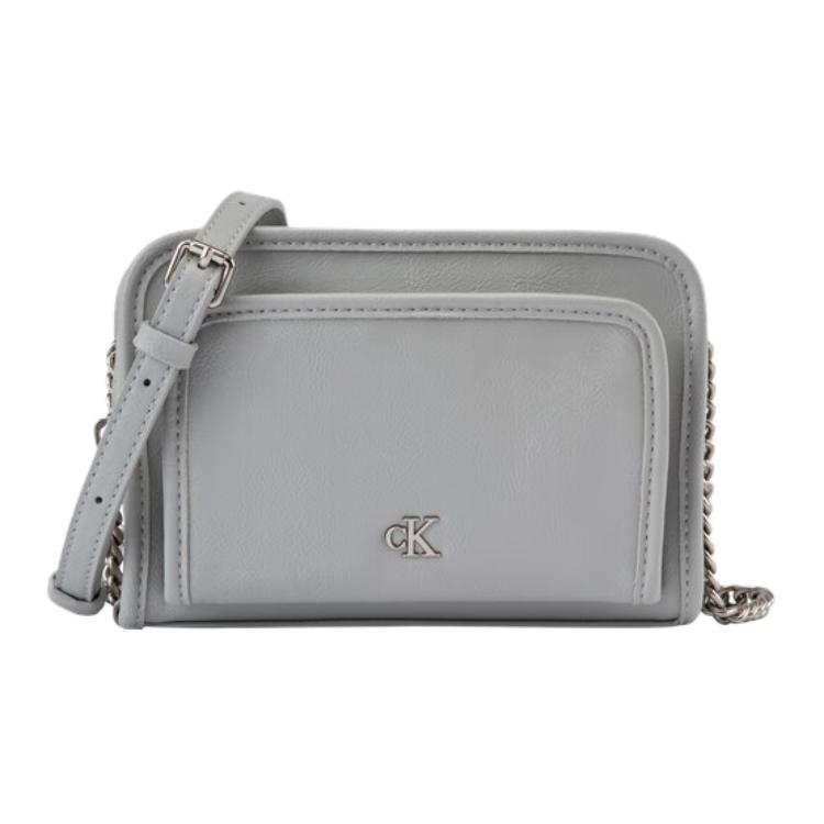 New CALVIN KLEIN SS25 Synthetic Material Crossbody Bag Shoulder Bag Medium Size Women's Pearl Gray 4K0005G-PDE