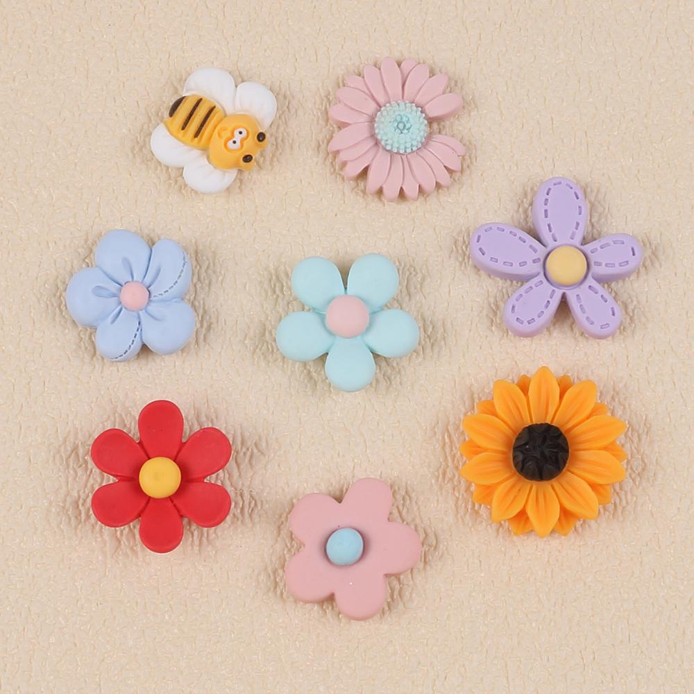 

8Pcs Cartoon Flower Fridge Magnets Decorative Magnets for Dishwasher Whiteboard Storage Kitchen Home Decoration