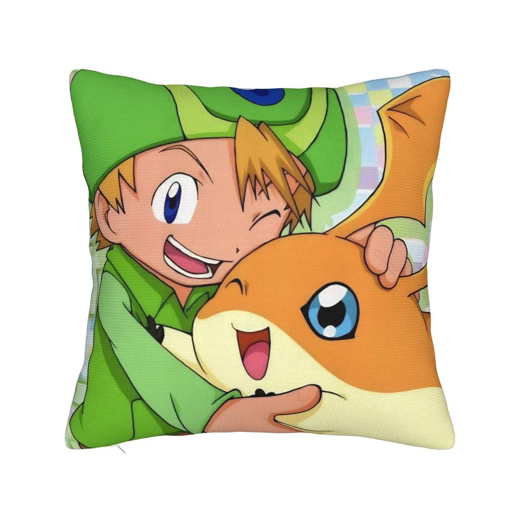 Digimons Cartoon Square Pillow Case Cushion Covers Fashion Polyester Decor Pillowcase For Home 40X40Cm
